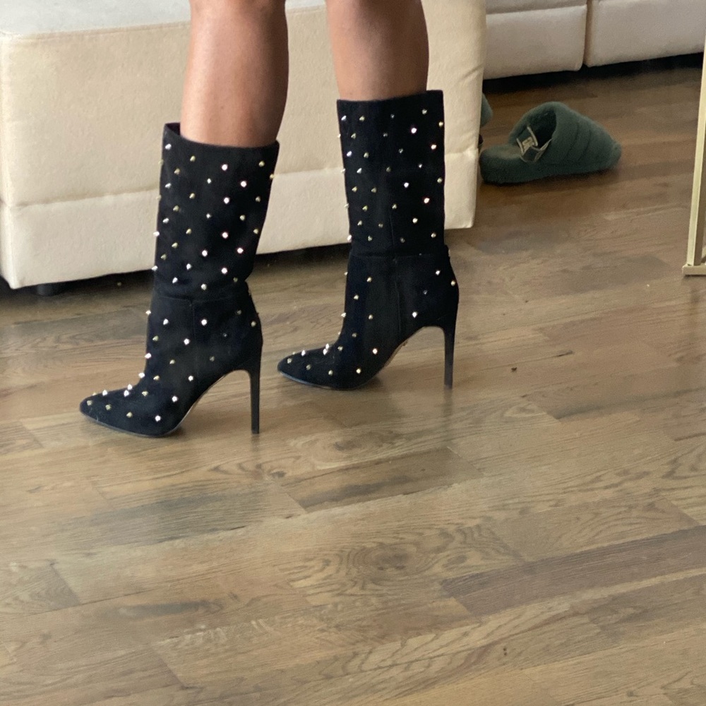 Sam Edelman Studded Black Suede Boot